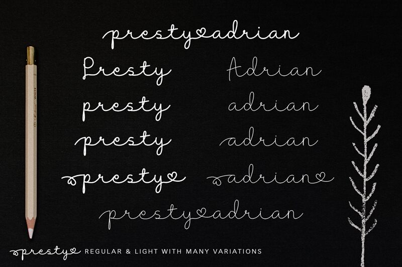 Presty Schriftart