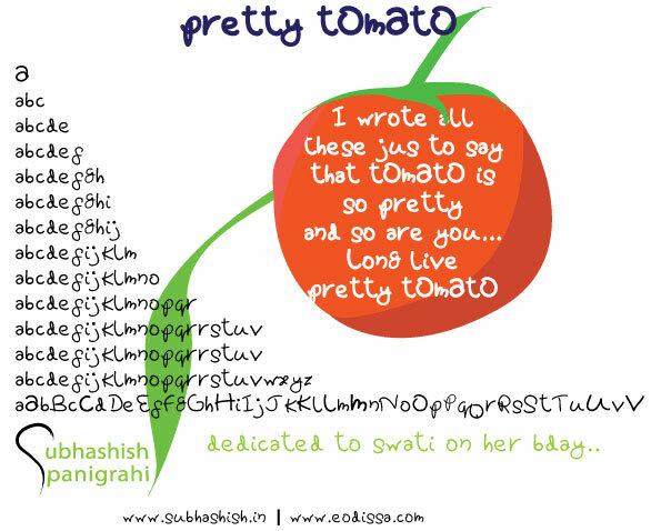 Pretty tOmAtO Czcionka