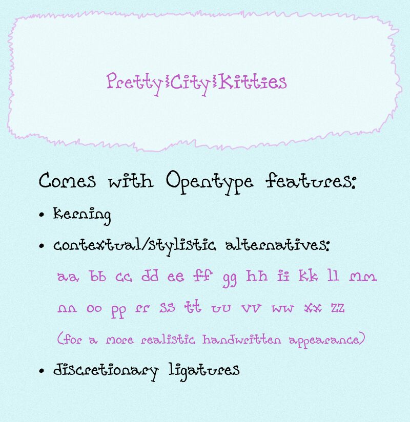 Pretty City Kitties Schriftart