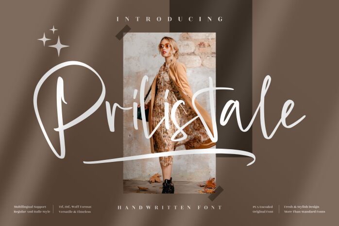 Prilistale Schriftart