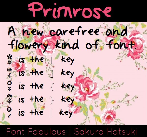 Primrose フォント