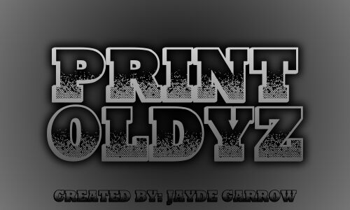 Print Oldyz Czcionka