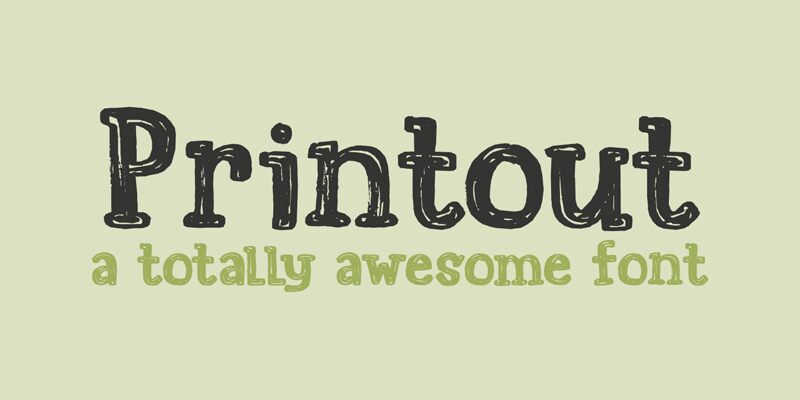 Printout Czcionka