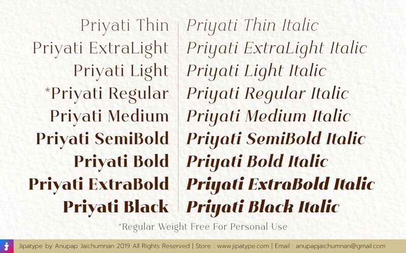 Priyati Druh písma