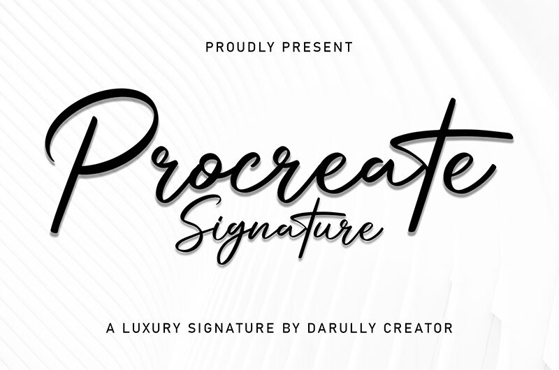 Procreate Signature Czcionka