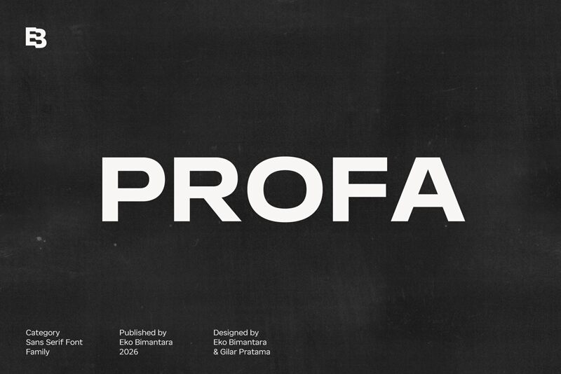Profa Trial Thin Expanded — Prezentace písma