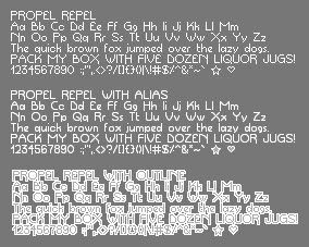 PropelRepel Czcionka