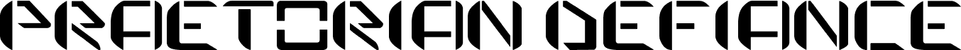 Preview of the praetorian defiance font