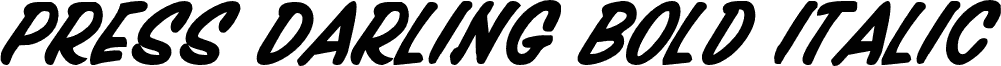 Náhled písma Press Darling Bold Italic
