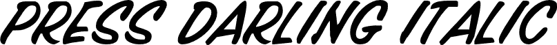 Náhled písma Press Darling Italic