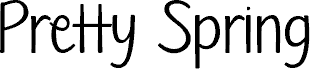 Pretty Spring font