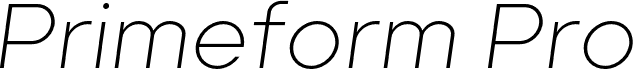 Primeform Pro Demo ExtraLight Italic font