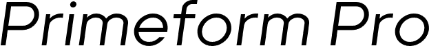 Primeform Pro Demo Italic font