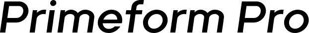 Primeform Pro Demo SemiBold Italic font