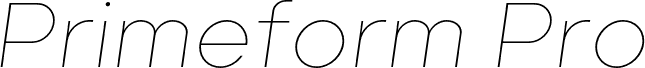 Primeform Pro Demo Thin Italic font