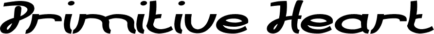 Preview of the PRIMITIVE HEART Bold Italic font