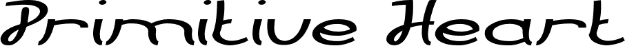 Preview of the PRIMITIVE HEART Italic font