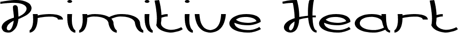 Preview of the PRIMITIVE HEART-Light font