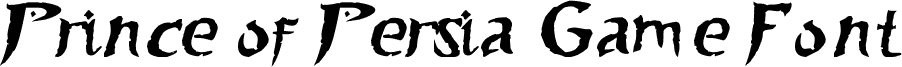 Prince of Persia Game Font