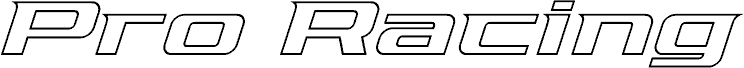 Pro Racing Slant Outline czcionka