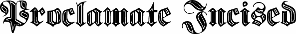 Preview of the Proclamate Incised Heavy font