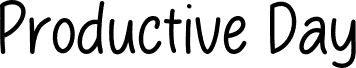 Productive Day 字体
