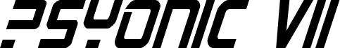 PsYonic VII Bold Condensed Italic