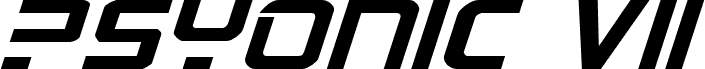 PsYonic VII Bold Expanded Italic