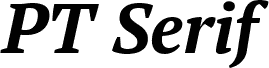 PT Serif Bold Italic