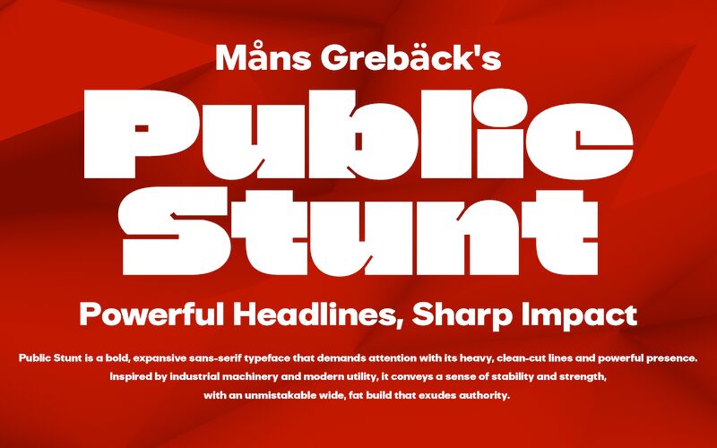 Public Stunt Schriftart