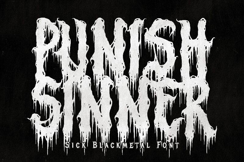 Punish Sinner Horror Font