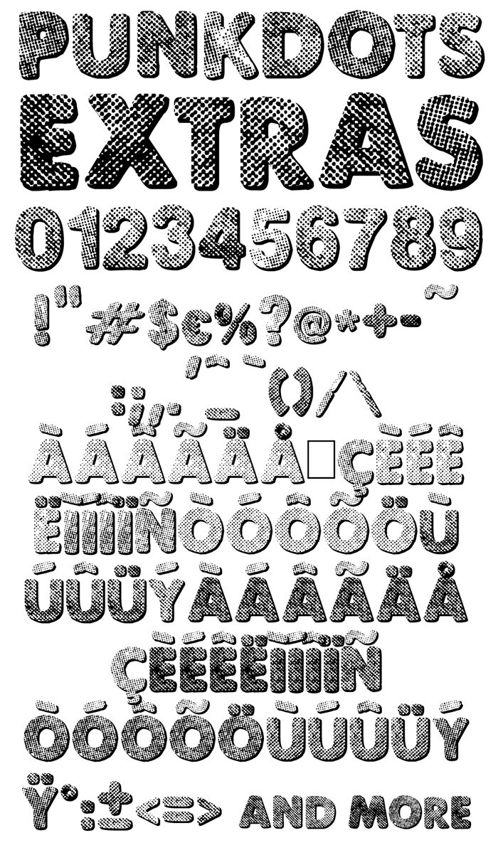 Punk Dots Schriftart