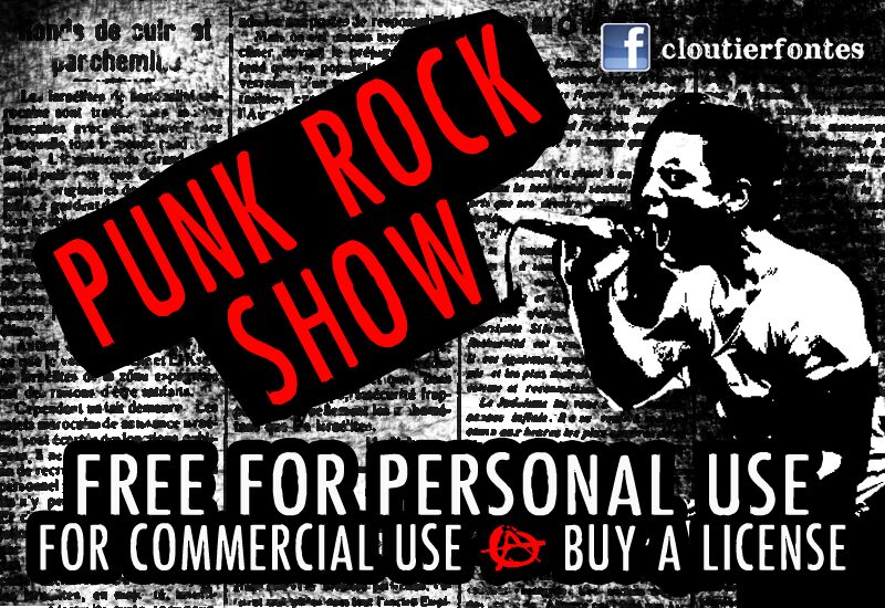 PunkRockShow Druh písma