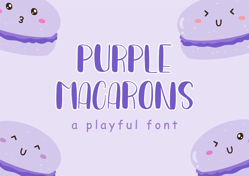 PURPLE MACARONS Czcionka