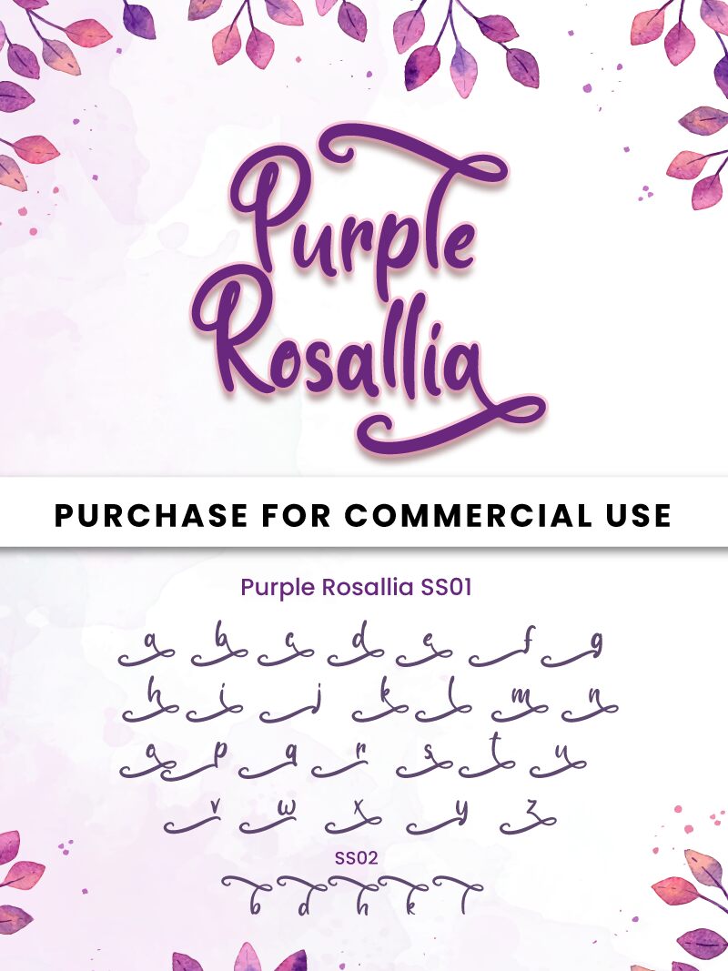 Purple Rosallia الخط