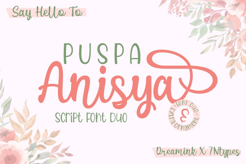 Puspa Anisya Script Czcionka