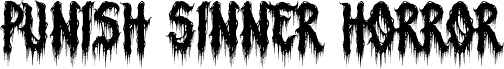 Punish Sinner Horror font