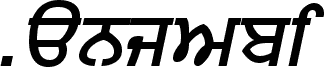 Punjabi Bold Italic