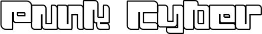 Preview of the Punk Cyber DEMO Outline font