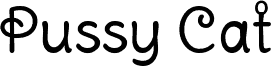 Preview of the Pussy Cat font