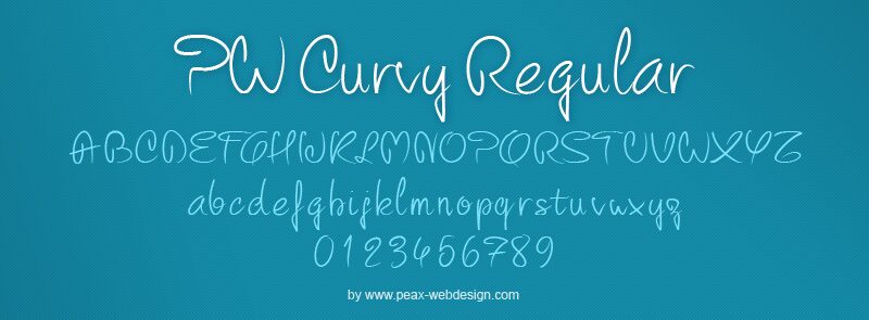 PW Curvy regular script Carattere