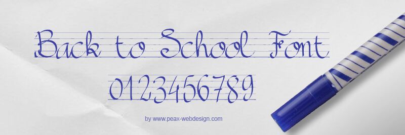 PWBacktoSchool Schriftart