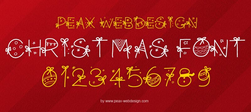 PWChristmasfont Czcionka