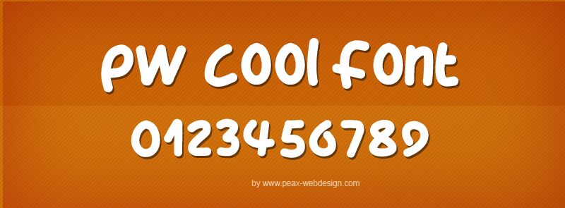 PWCoolFont Druh písma
