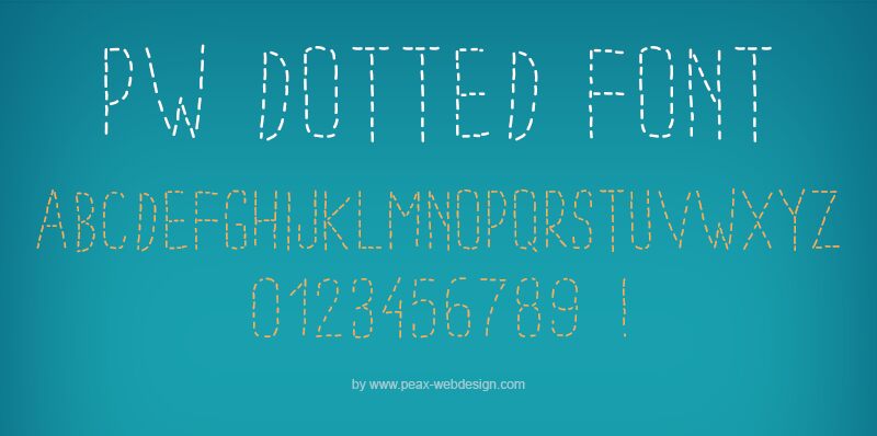 PWDottedFont Carattere