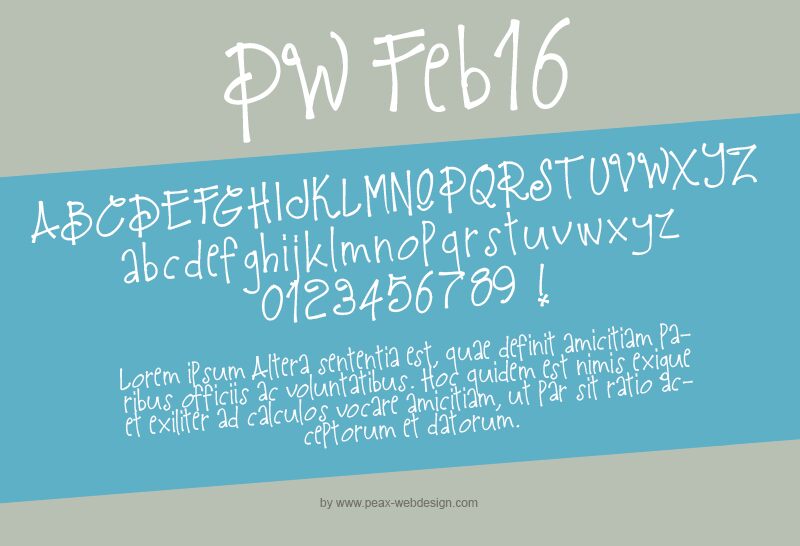 PWFeb16 字体