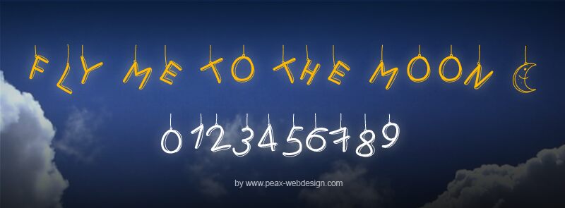 PWFlymetothemoon Carattere