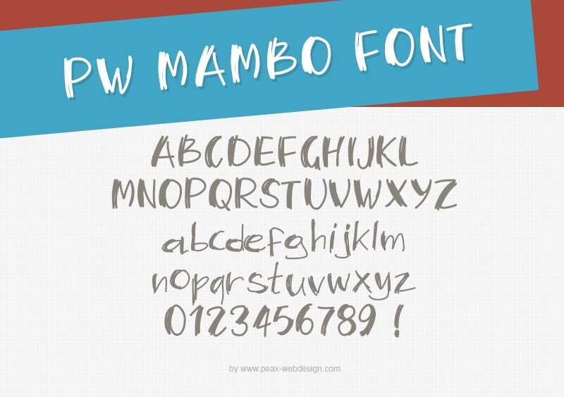 PWMambo Schriftart