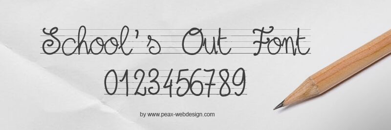 PWSchoolsOut Schriftart