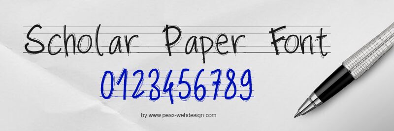 PWScolarpaper Schriftart